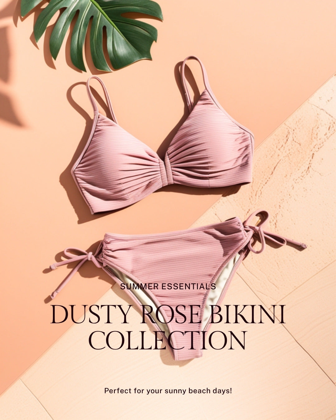 Ruched Side-Tie Bikini styled — Velvet