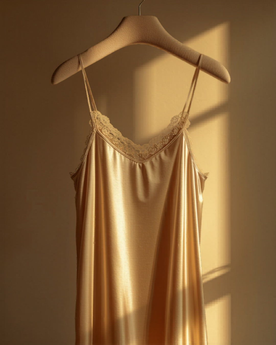 Satin Slip Nightgown styled — Velvet