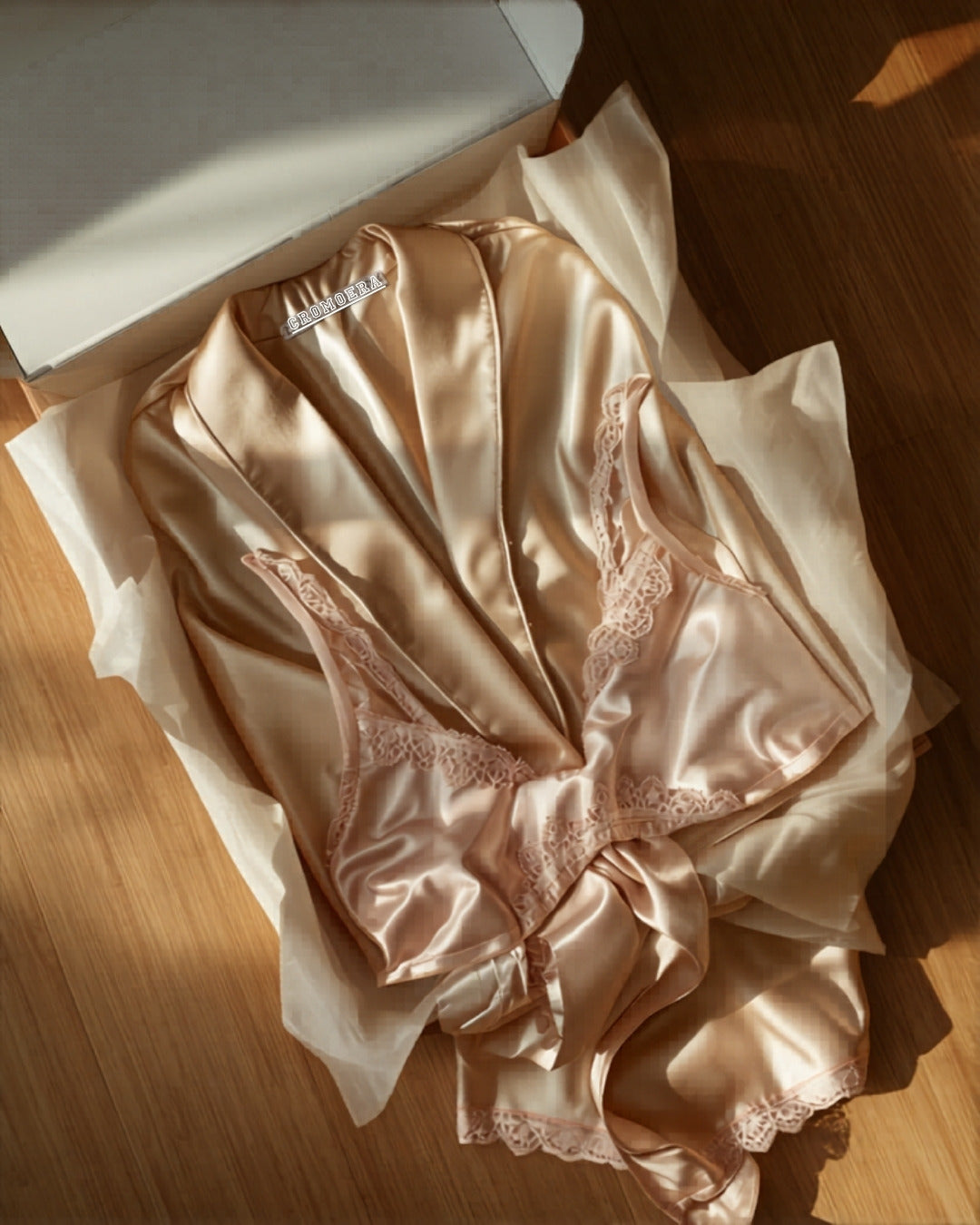 Satin Robe & Lace Set gift box — Velvet