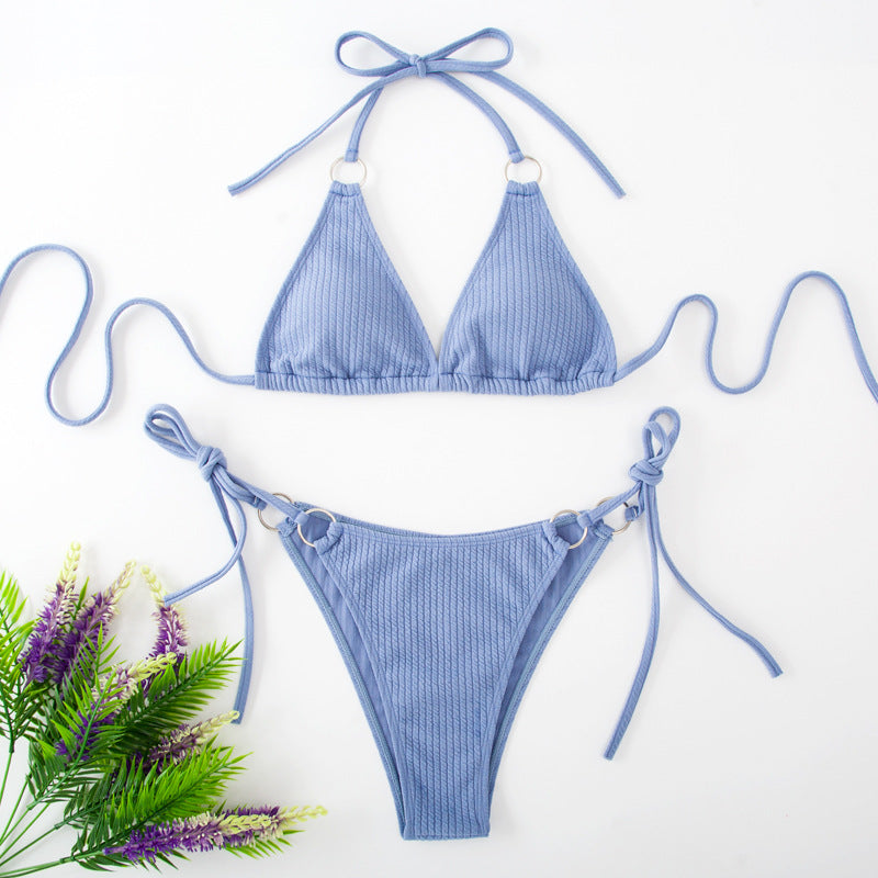 Ruched Side-Tie Bikini Set — real product