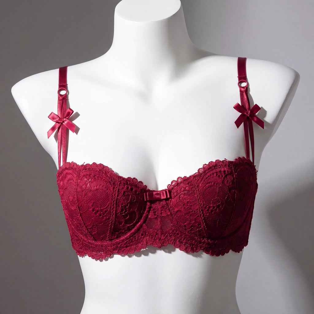 Lace Half-Cup Push-Up Bra