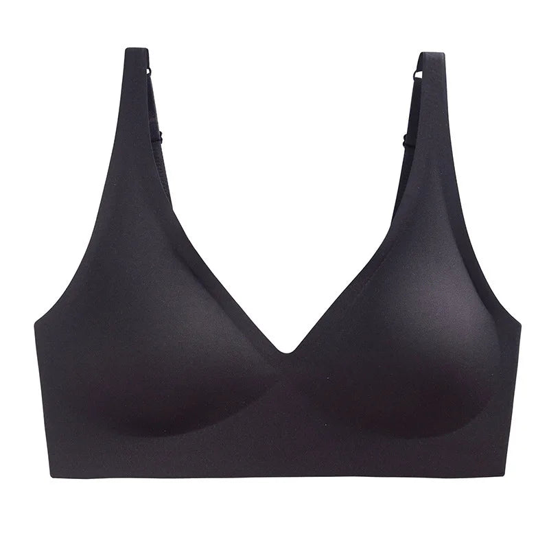 Seamless V-Neck Push-Up Bra