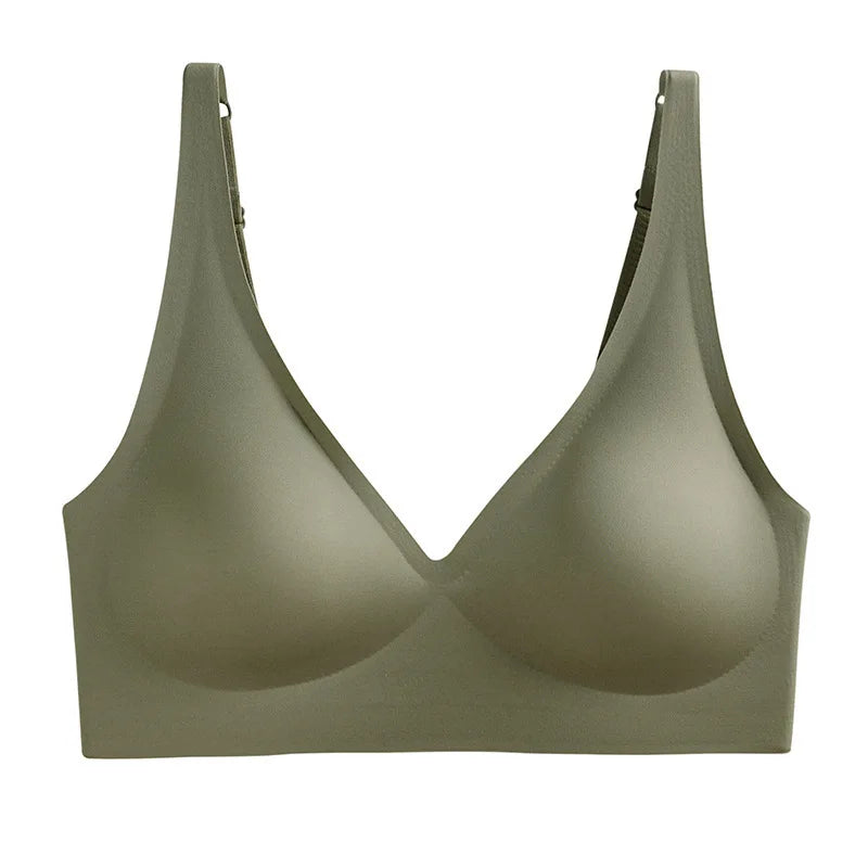 Seamless V-Neck Push-Up Bra