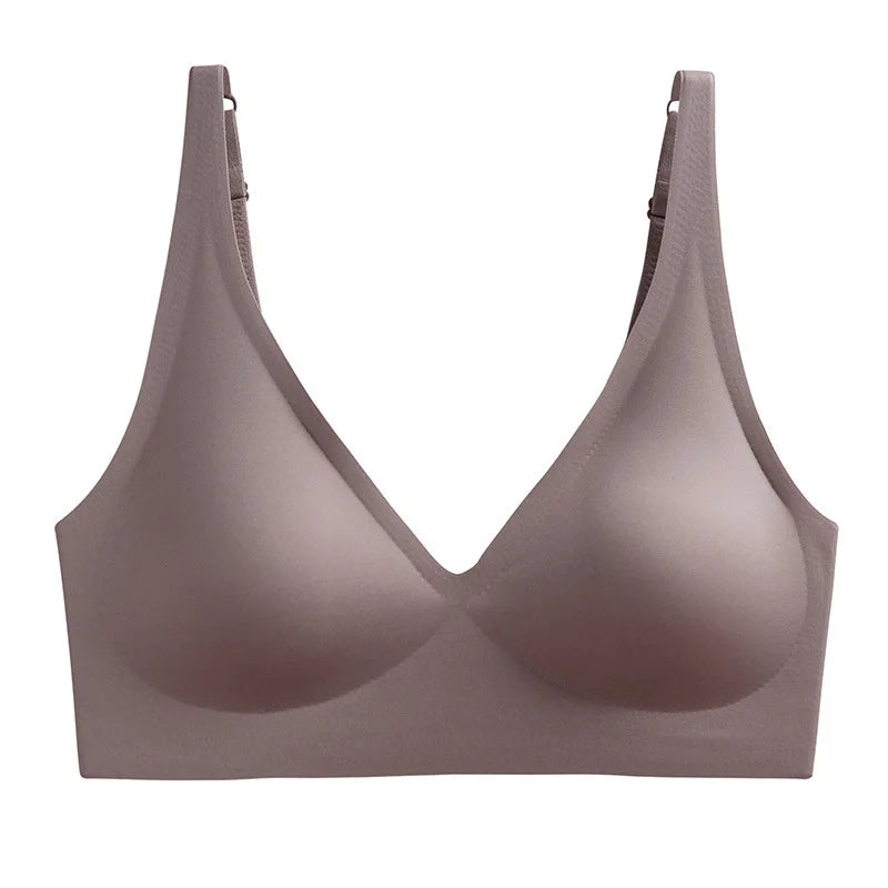 Seamless V-Neck Push-Up Bra