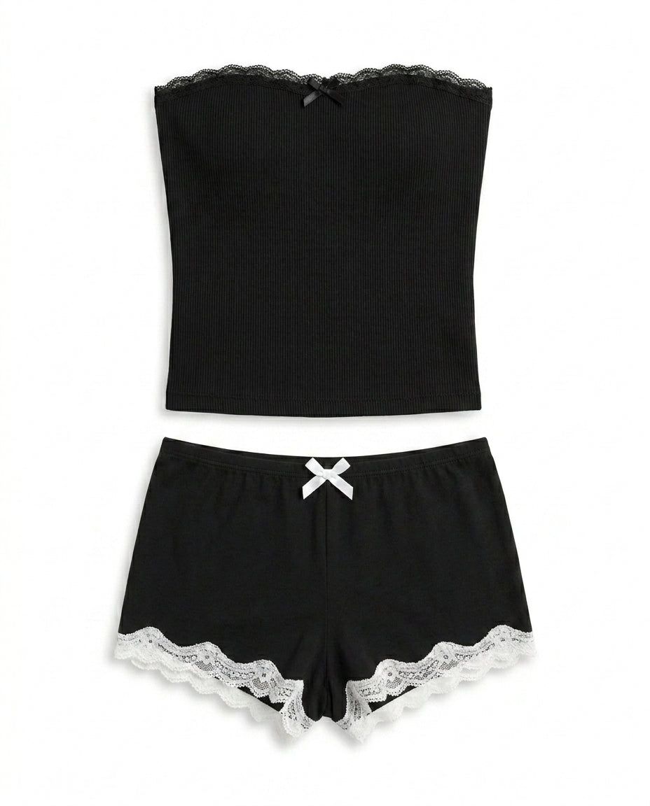 Lace-Trim Vintage Set