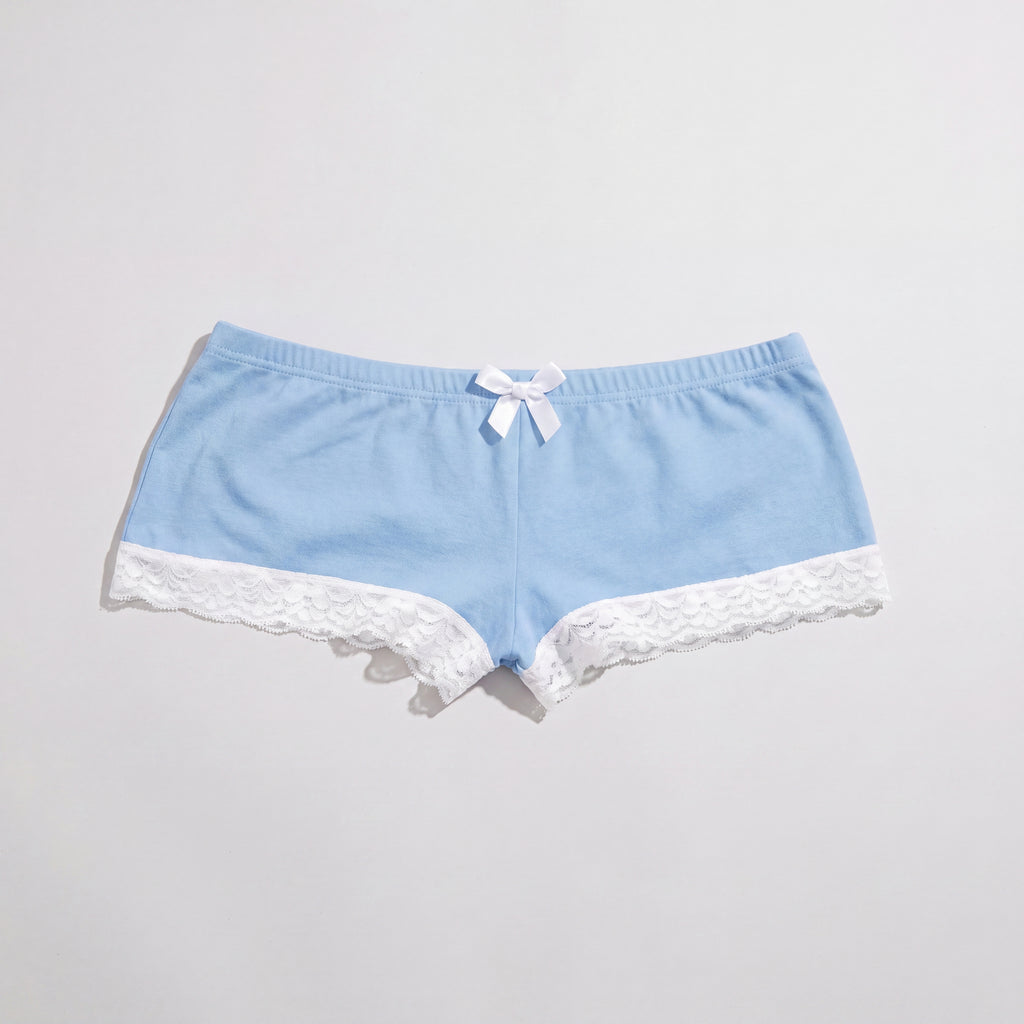 Lace-Trim Vintage Tubetop & Short