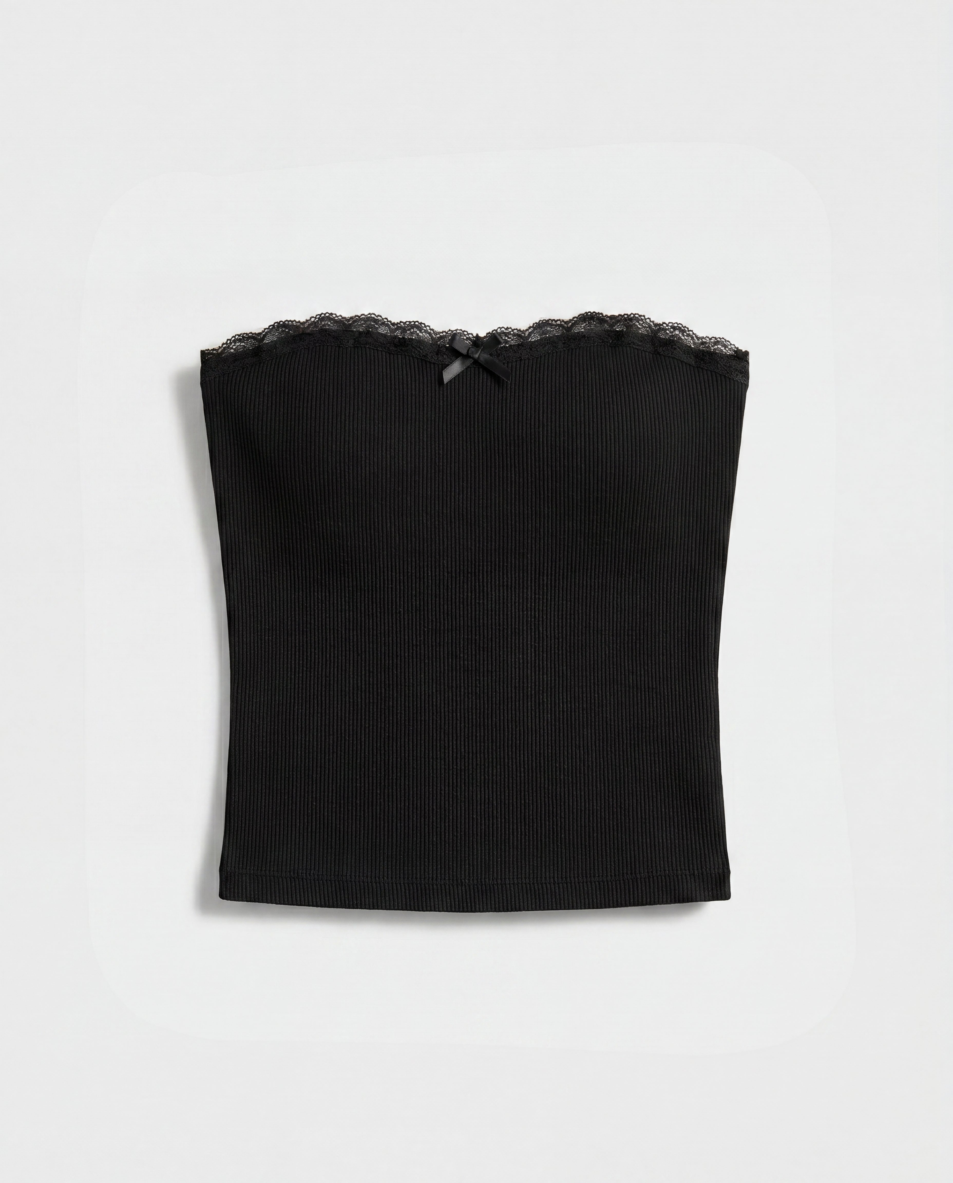 Lace-Trim Vintage Tubetop & Short
