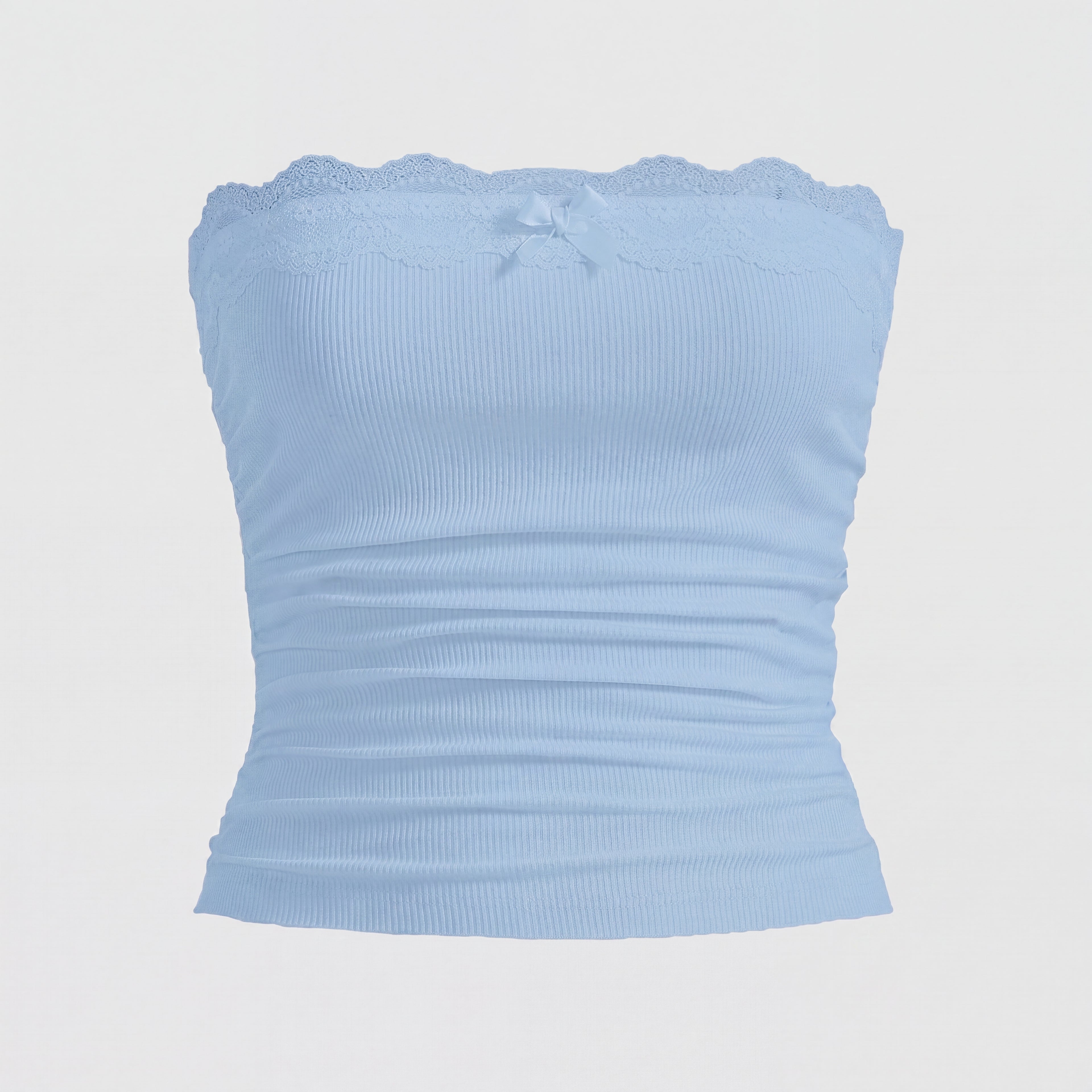 Lace-Trim Vintage Tubetop & Short