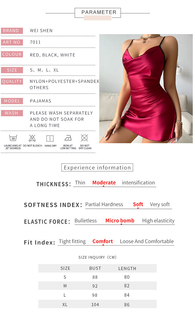 Satin Slip Nightgown — colour options